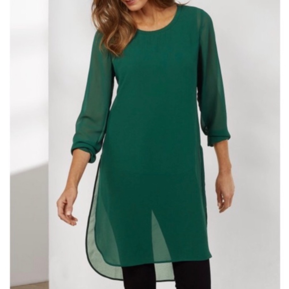 Soft Surroundings Green Tunic Top